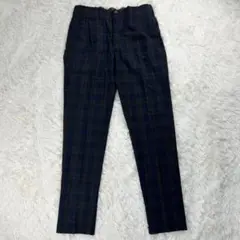 【新品未使用】インコテックス チェックパンツ ネイビー TAPERED fit