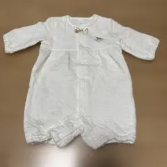 最終お値下げ コトリ ホワイトロンパース 60〜70cm
