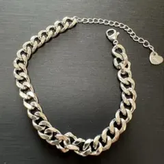 ステンレス　チェーンブレスレット S.steel シルバーカラー