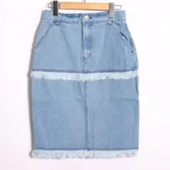 新品 タグ付き 半額以下 ECLIN エクラン ひざ丈 デニムスカートのサムネイル