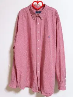 RalphLauren BDシャツ 赤 大きめサイズ　3XLTのサムネイル
