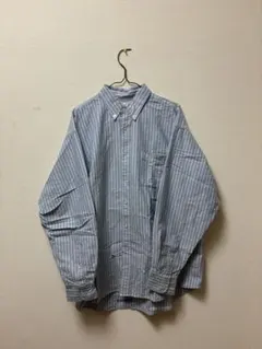 FORK & SPOON 青白ストライプ 長袖シャツ