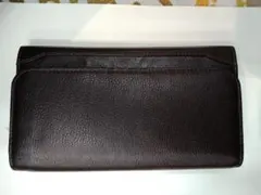 ダークブラウン 牛革 長財布