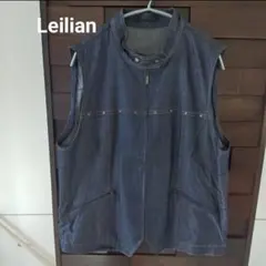 【大きいサイズ】Leilian レリアン ベスト インディゴ
