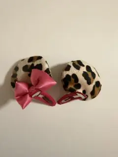 ディズニー ミニーヒョウ柄 耳ピン 廃盤