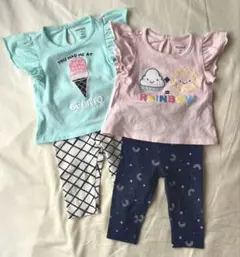 pekkle コストコ Tシャツ レギンス セットアップ2セット 6M 70のサムネイル