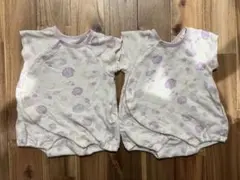 アプレレクール ぽこぽこロンパース サイズ60 双子