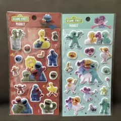 セサミストリートマーケット ぷっくりシール 2種