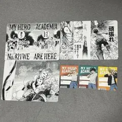 ヒロアカ　アニメイト特典　名場面カード3種＋特典ステッカー3種