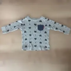 DOUBLE.B クマプリント 長袖Tシャツ