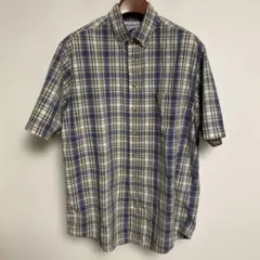 Carhartt カーハート 半袖チェックシャツ ネイビー・イエロー L