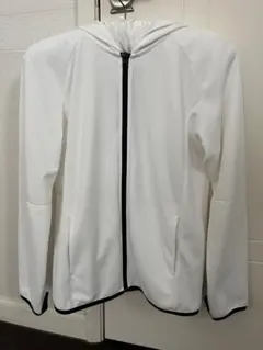 メンズUNIQLOドライEXフルジップパーカーMサイズホワイト