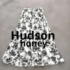 Hudsonトワルドジュイ柄 プリーツロングスカート ホワイト ブラック Mのサムネイル