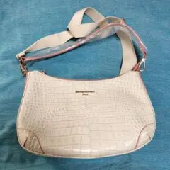 Modaprincipe クロコダイル型押しショルダーバッグ 2way