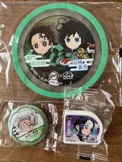 鬼滅の刃　くら寿司　ラバーコースター　バッジ　消しゴム　セット