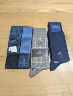 ハンカチ 靴下 メンズ LANVIN/Aquascutum/POLO