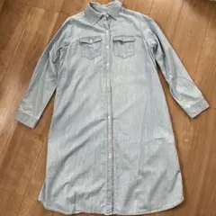 デニムシャツワンピース 86-94サイズ