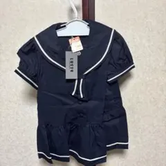 LUSTY セーラーカラーワンピース 95 新品未使用 紺