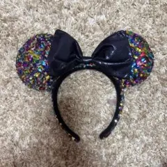 カラフルスパンコール ミッキー耳カチューシャ