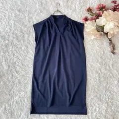 VIVEREスキッパーワンピース（L）フレンチスリーブ　ネイビーのサムネイル