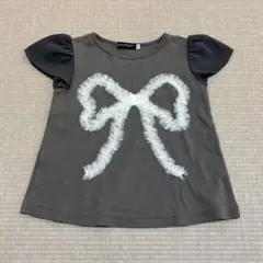 BeBe Tシャツ 100cm グレー リボンのサムネイル