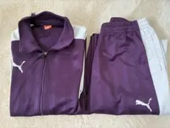 PUMA 紫 白　パープルホワイト　上下セット