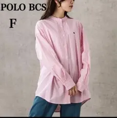 POLO BCS 【美品】ストライプシャツ オーバーサイズ 長袖 ラウンドヘム