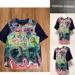 TSUMORI CHISATO ツモリチサト　半袖　アートTシャツ　ネイビーのサムネイル