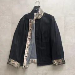 BURBERRY LONDON　デニムジャケット　ノバチェック　42　インディゴ