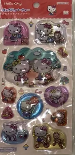 正規品ポップデコパーティーわたあめカプセルシール　キティー
