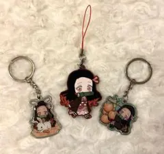 竈門禰豆子⭐︎ご当地キーホルダー＆ラバスト　３点セット