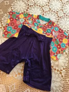 80【新品】女の子袴風カバーオール
