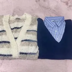 niko and ... ニコアンド カーディガン シャツベスト 2点セット