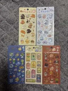 きゅるるんシール　海の生き物 ふわふわanimal喫茶アラモード　5種類