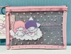 【新品】リトルツインスターズ メッシュ＆クリア ビニール ポーチ キキララ