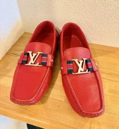 LOUIS VUITTON ローファー レッド　8のサムネイル