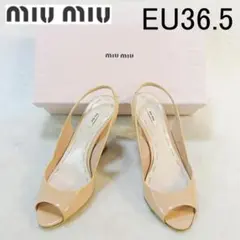 ✨使用半日/極美品✨ミュウ ミュウ miu miu パンプス EU36.5のサムネイル
