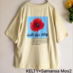新品　【KELTY×Samansa Mos2】フラワープリントTシャツ　イエローのサムネイル