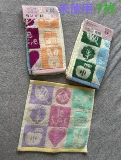 le Sucre キャラクタータオルハンカチ 3枚セット×2と1枚 計7枚未使用