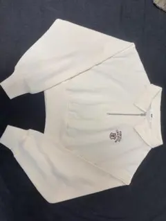 ハーフジップ トレーナー ホワイト 新品未使用