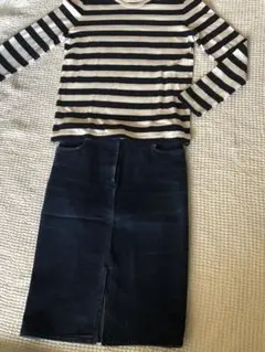アクアフィッツ＊デニムスカート1 （M）スリット入りデニムのサムネイル