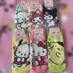 サンリオ キャラクター柄ソックス 6足セット