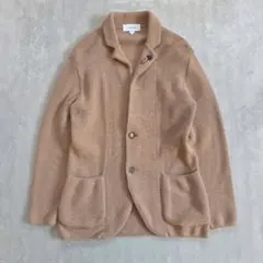 極美品 LARDINI ニットジャケット 近年モデル ベージュ ミラノリブ 現行
