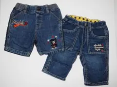 ミキハウス　Double.B デニム　ショートパンツ 90