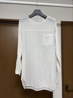 KBF コットン 長袖ブラウス ホワイト
