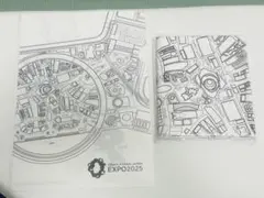 EXPO2025 万博会場マップのクリアファイルとレジャーシート セット