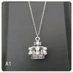 クラウン 王冠 ネックレス 量産型 地雷 ロリータ ゴスロリ パール シルバー