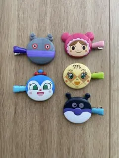 アンパンマン ヘアクリップ ヘアピン5個セット