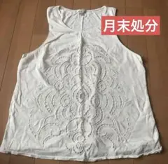 Jcrew 刺繍 ノースリーブトップス