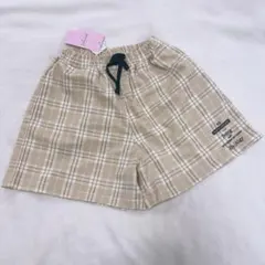 アルジー ALGY 新品 ショートパンツ ベージュ M 160 チェック柄